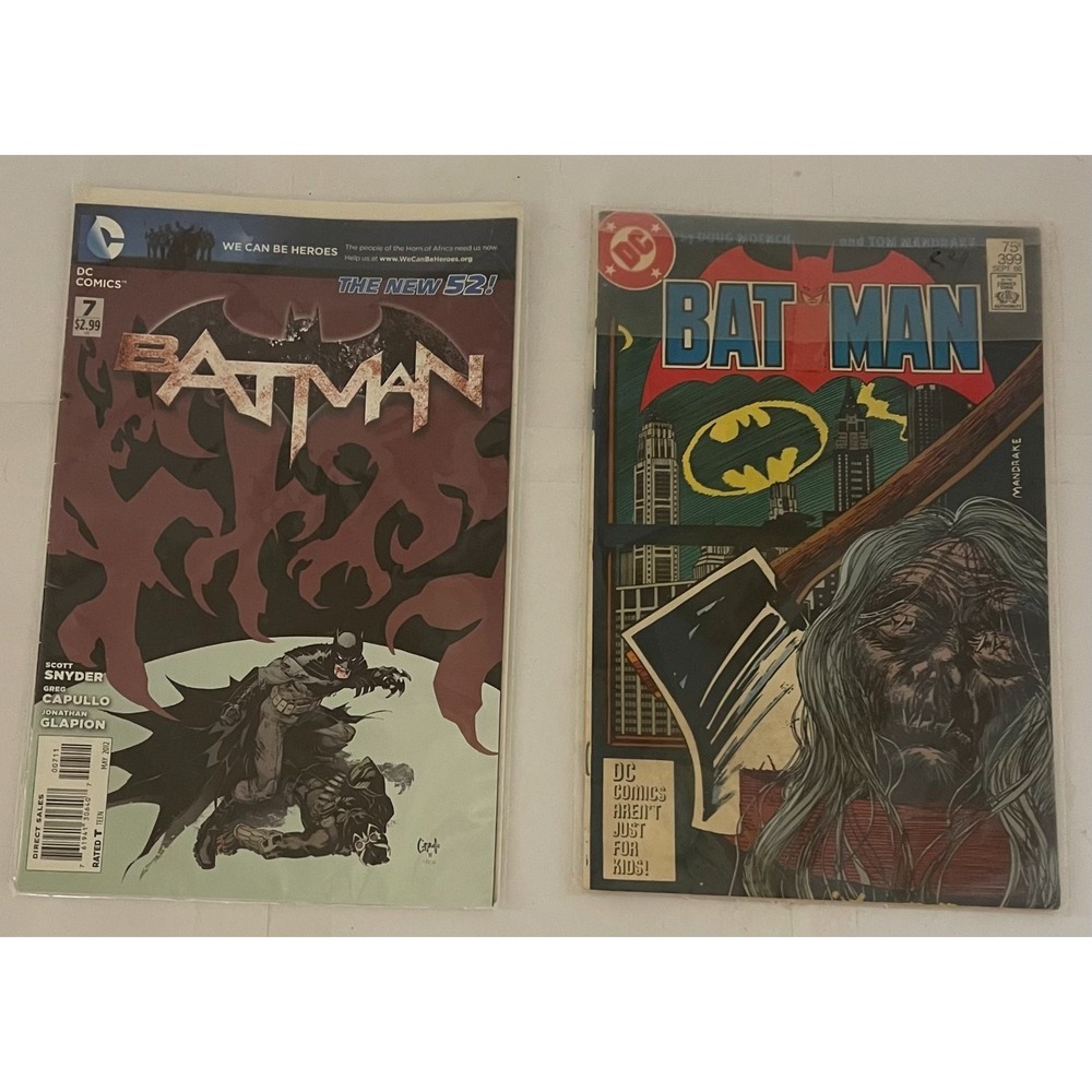 Batman Comic Book Lot Of 2! Includes 1 Vintage 1986 #399, and 1 Modern 2012 #7!